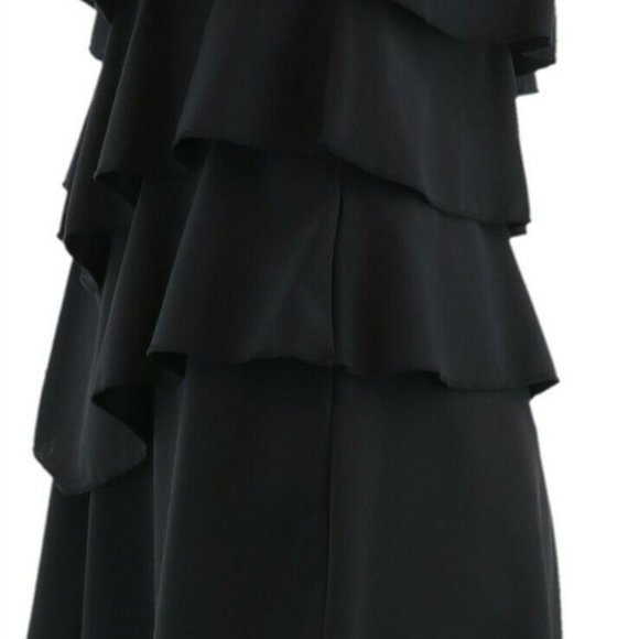 Fit 4 U V-Tiered Romper Swimsuit Black 8 - Picture 6 of 8